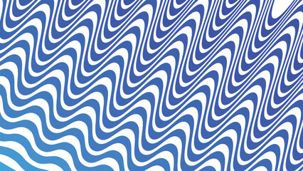 Blue wavy abstract pattern for fabric style