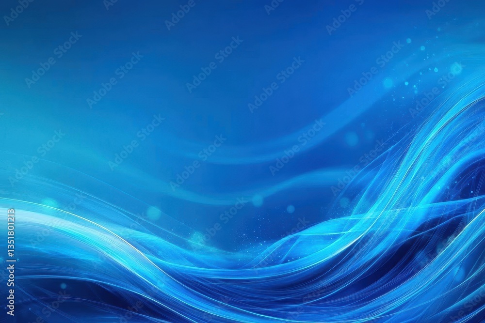 Fototapete captivating abstract blue background with flowing waves creating a serene and calming visual experie