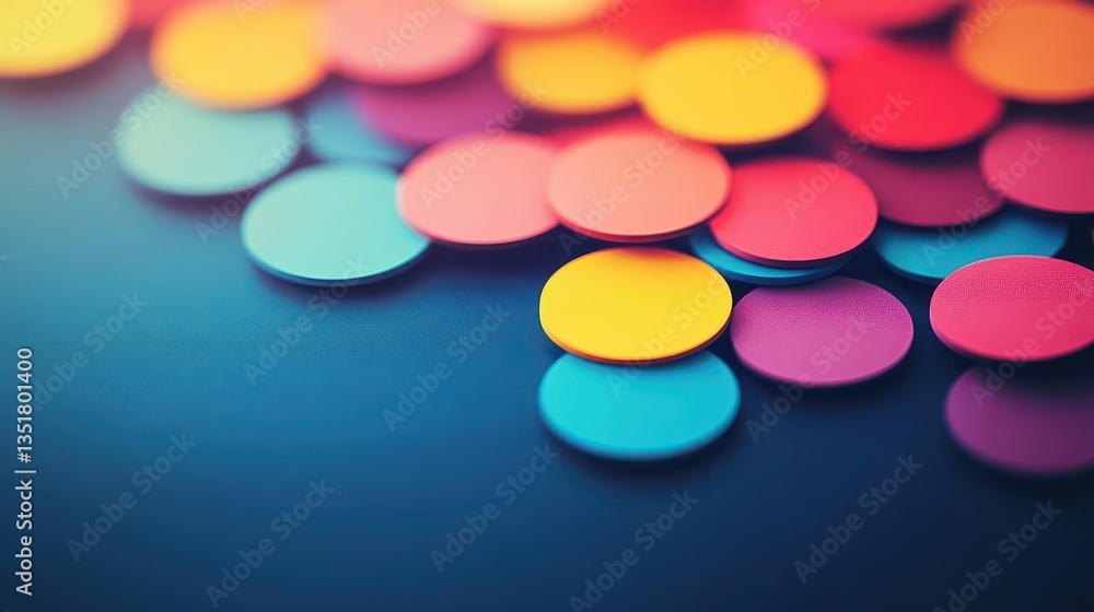 Leinwandbilder colorful circles in vibrant layers creating a dynamic abstract composition for artistic and creative