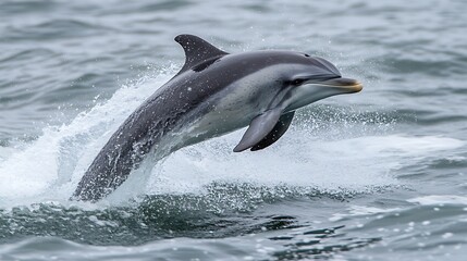 Obraz premium Energetic dolphin making huge water waves pictures