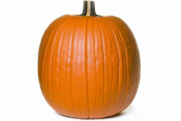 Vibrant Orange Pumpkin Isolated on White Background Perfect for Autumn and Halloween Themes