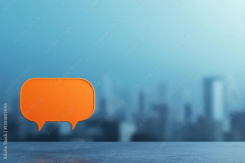 Poster Animated speech bubble design representing communication and dialogue in a creative and engaging visual format