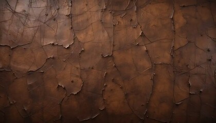 Fototapeta premium Abstract brown background with peeling paint texture full frame view