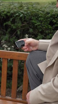 Diabetes, insulin pump, A man injects insulin through an insulin pump