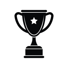 Trophy icon vector art illustration