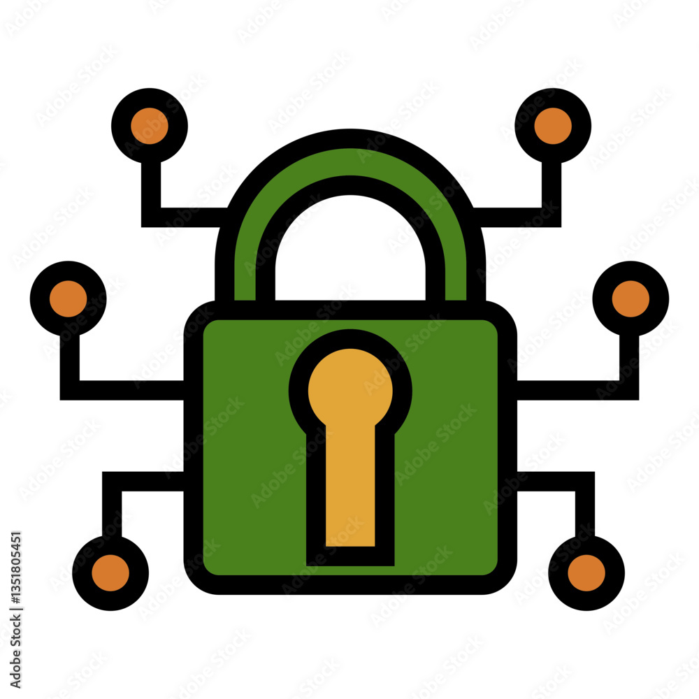Poster cyber security vector icon