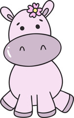 Hippo, hand drawn