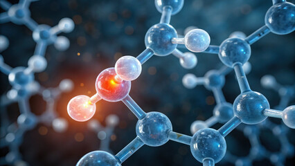 Molecular structure showcasing nadh and atp interactions scientific context, illustrating energy transfer and biochemical