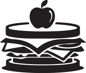 Sandwich silhouette vector art illustration. Sandwich vector icon. sandwich icon symbol template for graphic and web design collection logo vector illustration.