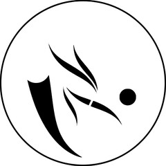 Modern Abstract logo with colourfull waves 