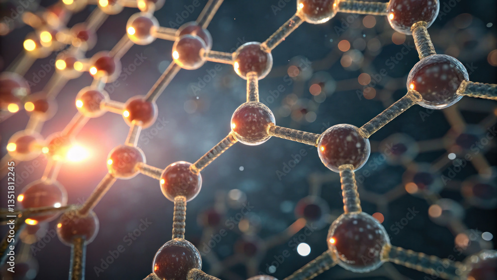 Aufkleber intricate structure of molecules showcases connection between nadh and atp in stunning display of sc