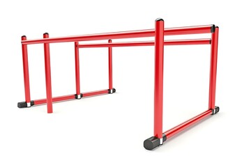 3D Athletic Hurdles Design – Professional Track and Field Hurdles Isolated on White