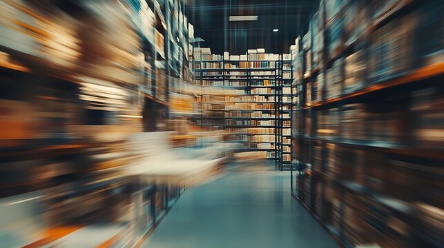 Fast moving storage shelves perspective wallpapers