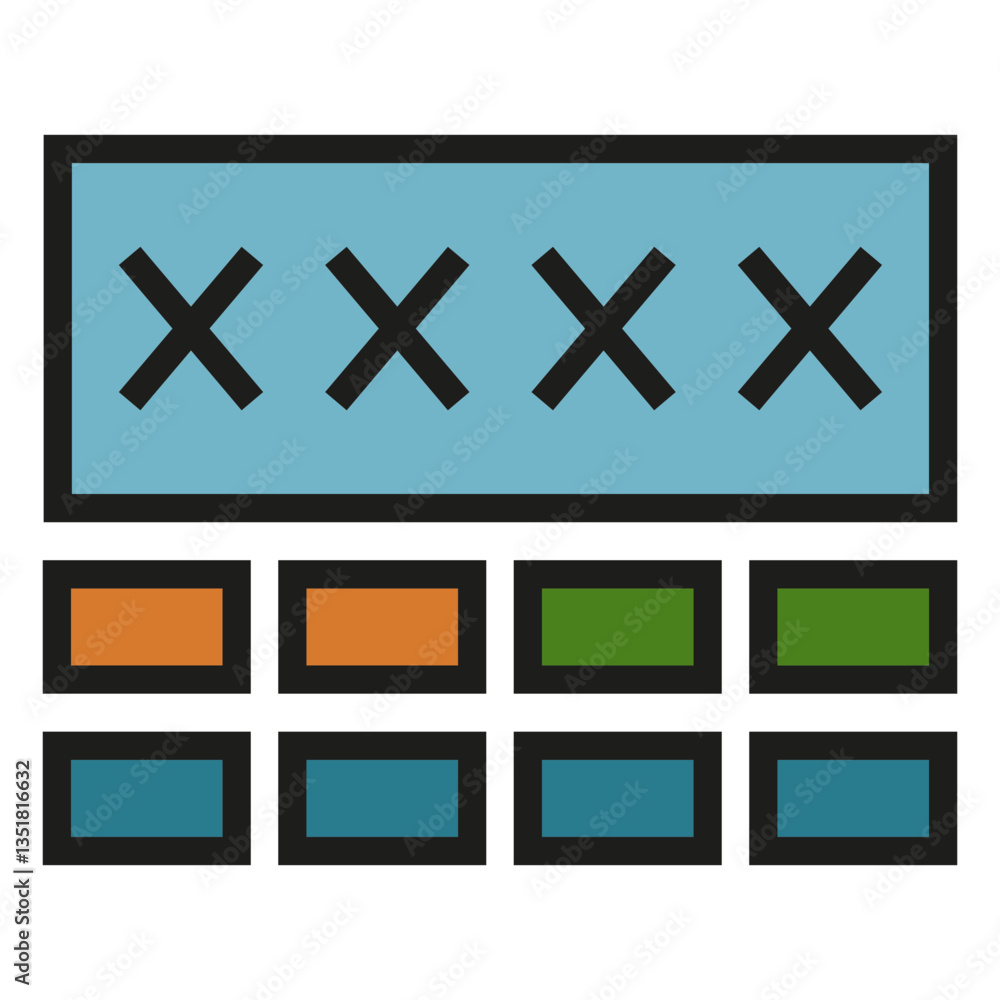 Poster passcode vector icon