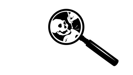 Archaeology symbol, black isolated silhouette