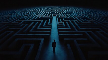 The Labyrinth of Life: A Man Contemplates His Journey Through Complexity