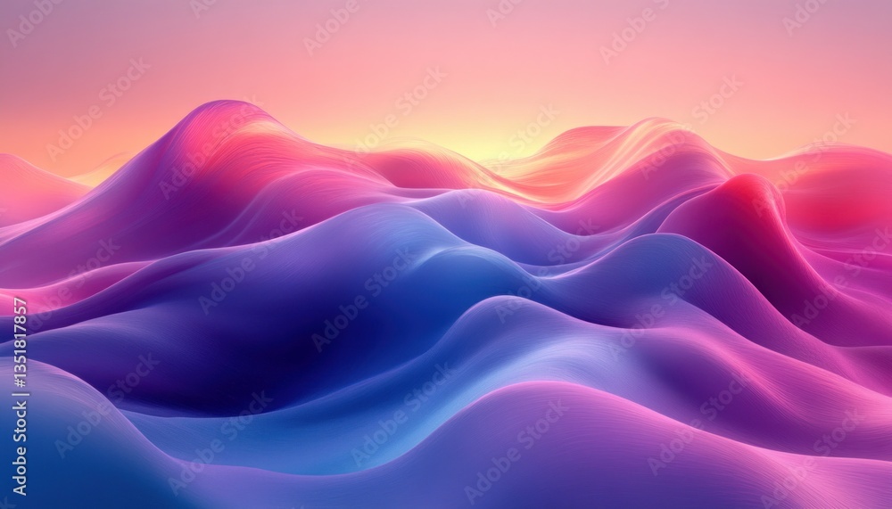 Poster vibrant abstract fluid waves dynamic geometric patterns in modern sports background