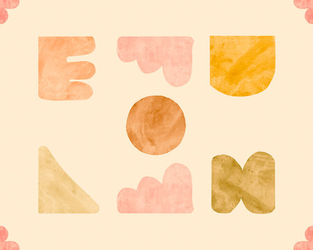 Background with fun colorful shapes