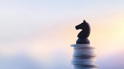 Chess Knight on a Stack of Coins