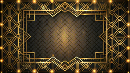 Elegant Gold Arabesque Border 