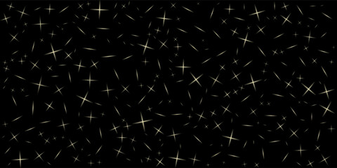 black background with scattered golden sparkles, creating a starry night or luxury glitter effect. Perfect for elegant, festive, or magical designs