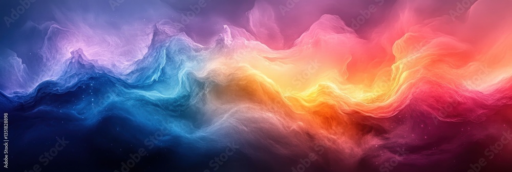 Poster dreamy gradient art background with soft colors and textured smoothness