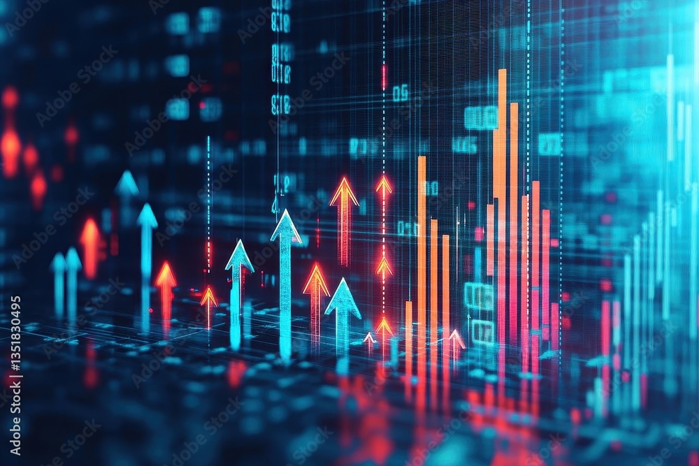 Poster Detailed graph chart displaying data trends and insights for effective analysis and visualization of information