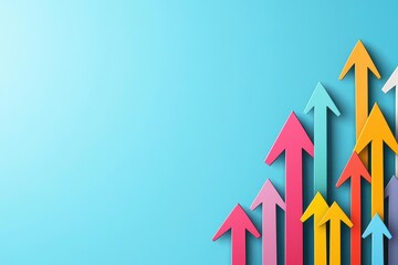 Colorful arrows displaying vibrant designs that represent direction, creativity, and dynamic energy in visual communication