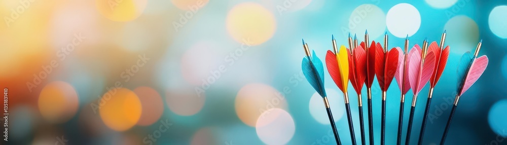 Poster Heart-shaped arrow symbolizing love and direction in a creative and engaging visual representation of affection