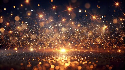 Obraz premium Dark metallic background with glittering sparks scattered across the surface, creating a mesmerizing visual effect , sparkles, metallic texture