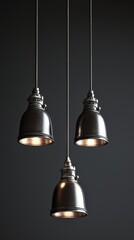 Fototapeta premium Modern pendant lamps with elegant design.
