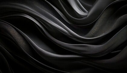 Obraz premium 光沢のある黒色の流れる抽象アート2