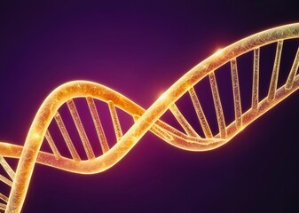 dna strand on the black background
