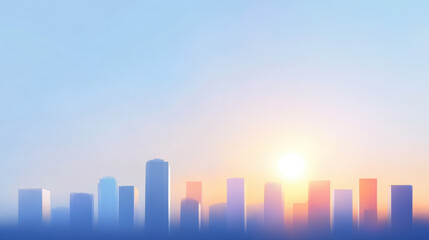 Fototapeta premium Sunrise Over the City