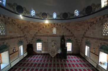 Historical Okuz  Mehmet Pasha Mosque and Caravanserai in Ulukisla, Nigde, Turkey.
