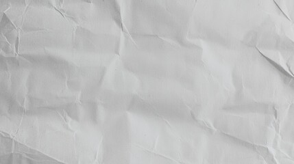 Crumpled White Paper Background with Textured Surface for Creative Design Use