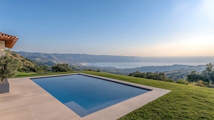 Hilltop Pool with Scenic View, and Luxury Villa.