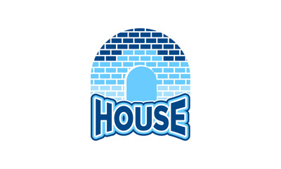 Ice house building design vector