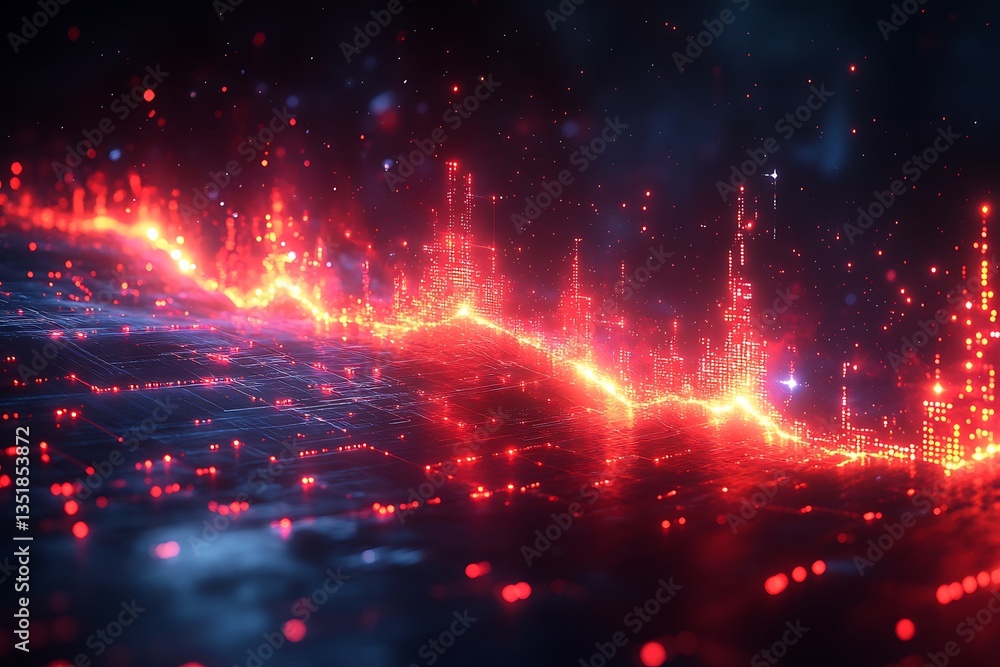 Poster a futuristic pulse visualizing advanced medical and technological integration.