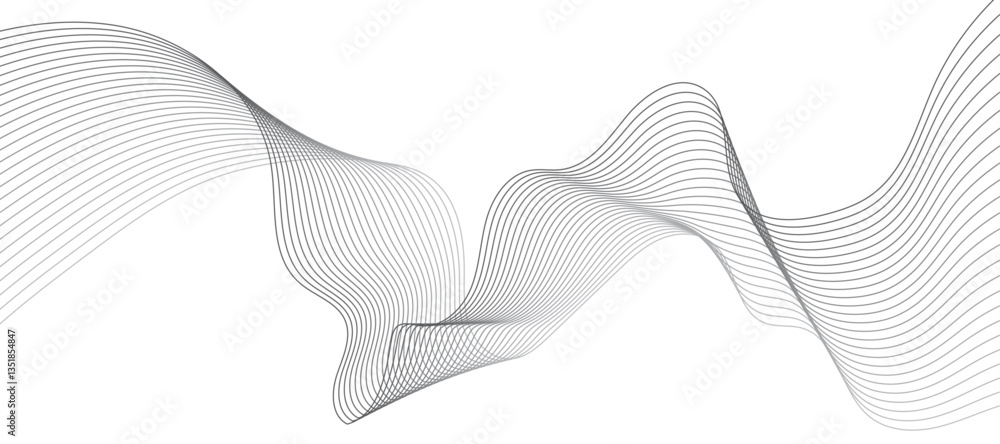 Poster abstract wave element for design. digital frequency track equalizer.
