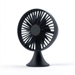 Compact desktop fan with USB connection, isolate on a clean white background 