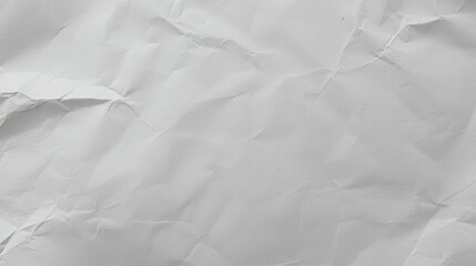 Crumpled Textured Background of White Paper for Artistic and Design Use