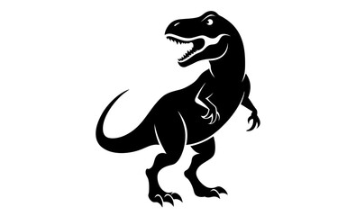 Tyrannosaurus silhouette, T-rex head vector illustration