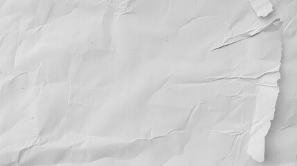 White Crumpled Paper Texture Background for Creative Designs and Artwork Projects
