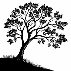 silhouette of a tree