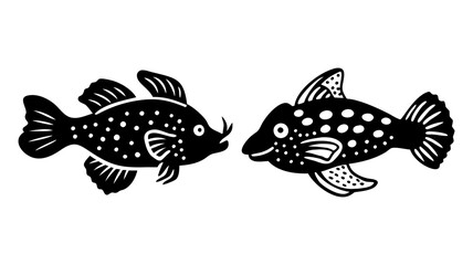 bristlenose pleco fish icon, bristlenose pleco fish silhouette vector illustration-simple silhouette illustration of bristlenose pleco fish, perfect for bristlenose pleco fish logos and icons