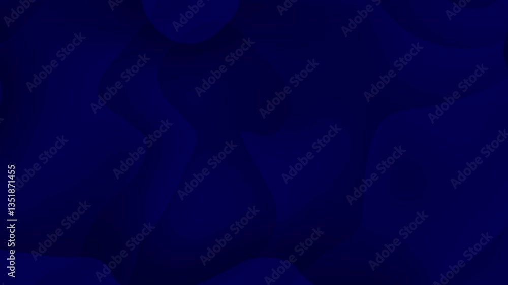 Poster abstract animation of morphing dark blue gradient liquid animated background with subtle light