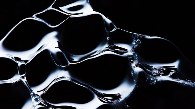 Abstract Water Patterns on Black Background