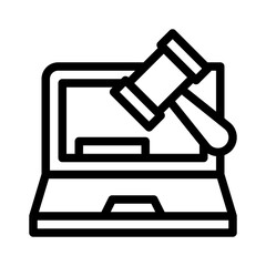 antique auction line icon