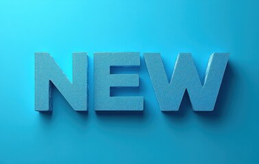 new bold minimalist typography sticker flat design vibrant blue background